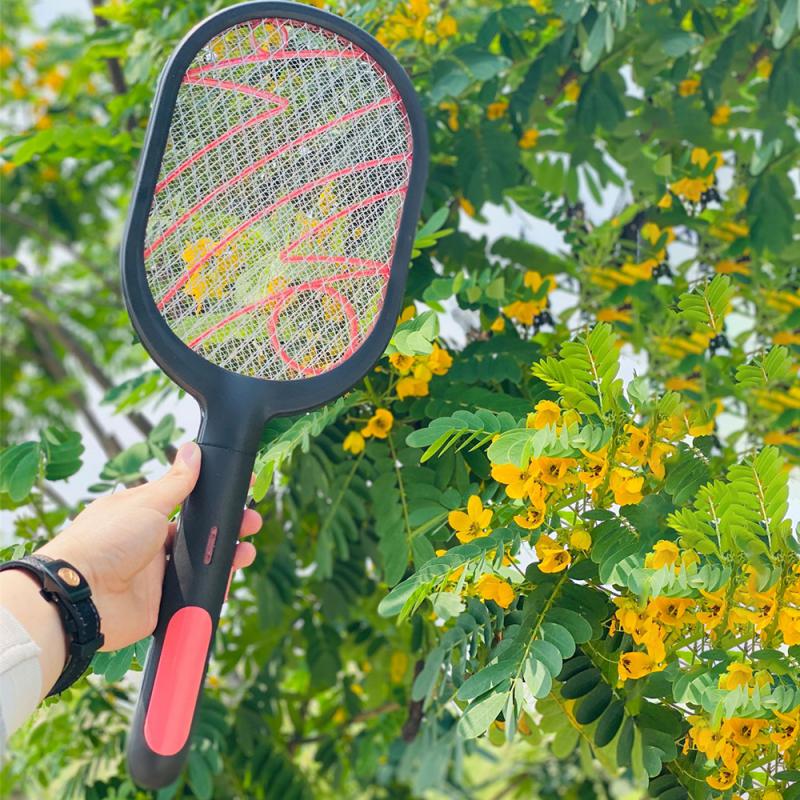 Mosquito Racket Large 2 In 1 Household Tools Racket Swatter Zapper Usb Rechargeable Summer Mosquito Killer