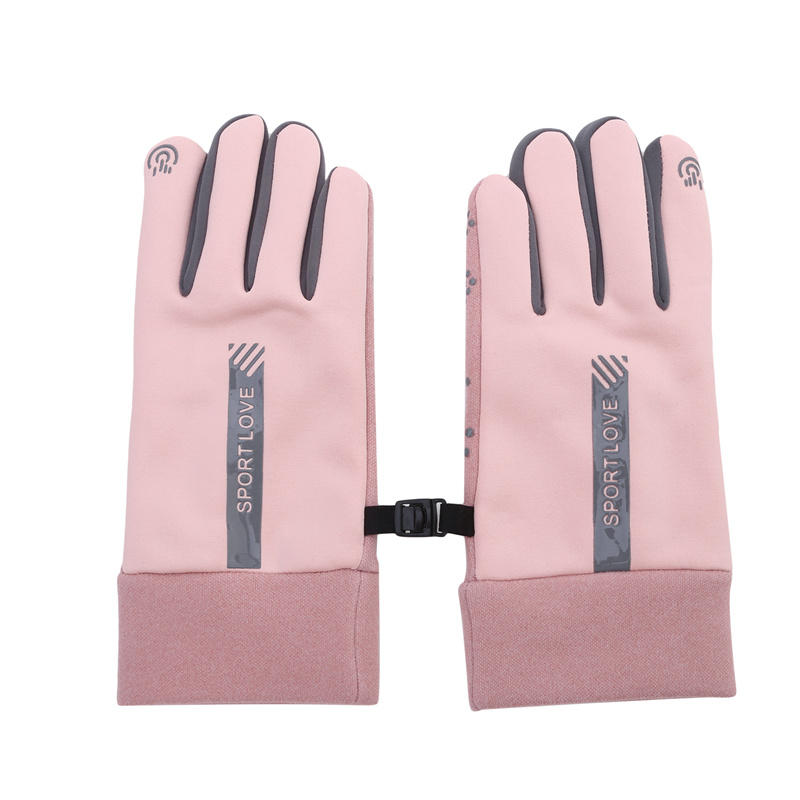 Winter Gloves For Men And Women With Fleece Windproof Warm Touch Screen Anti Slip Outdoor Sports Cycling Gloves