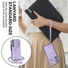 Crossbody Ring Leather Zip Wallet Phone Case for Samsung Galaxy S26 Ultra S25 FE S24 Plus S23 S22 S21 Note 20 Lanyard Cover Bag