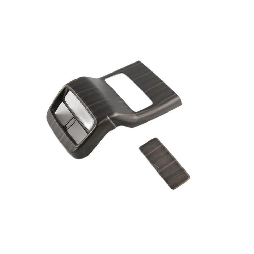 For BYD Han Ev Dm   Car Accessories Carbon Fiber Style Plated Armrest Box Rear Air Vent Frame Trim Cover