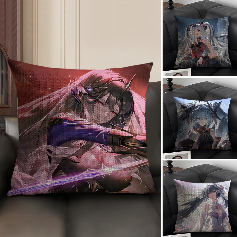 PPunishing GrayY RavenN Game Cushion Cover Natural Linen Organic Fabric DoubleSided Printing Sofa Home Decor Gift Pillow Case