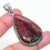 Natural Dragon Blood Gemstone Handmade 925 Sterling Silver Pendant 2.21" AP-15273