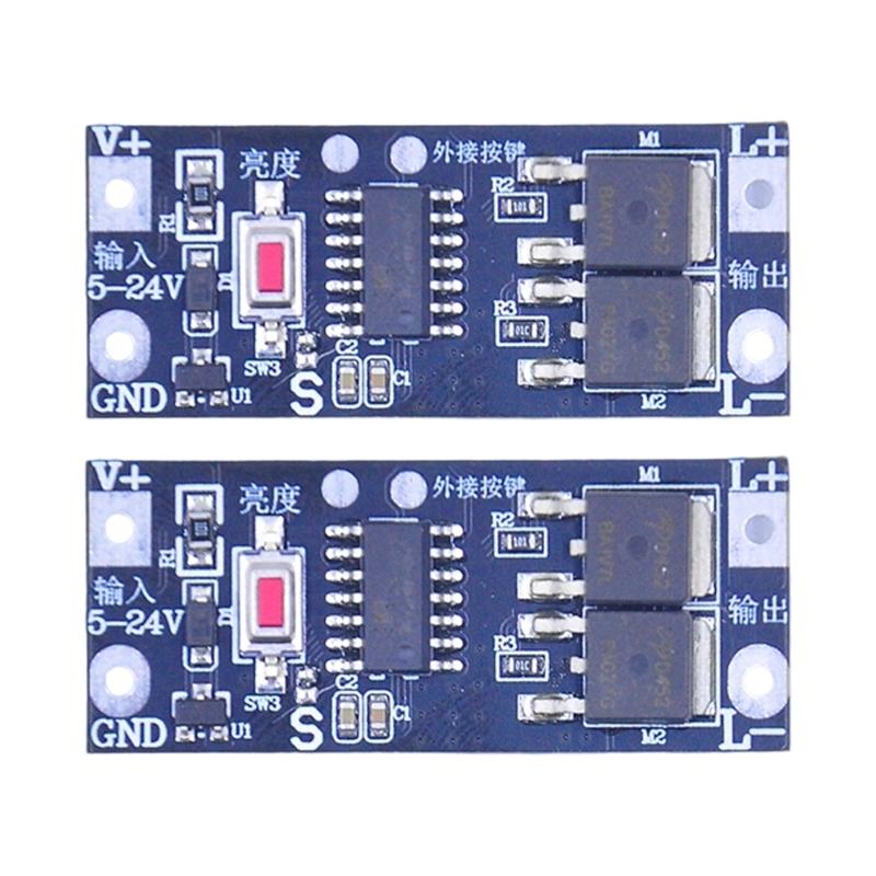 PWM Adjustable Fade Dimmer Module Featuring Overloads Protections and Easy Installation for LED Strips