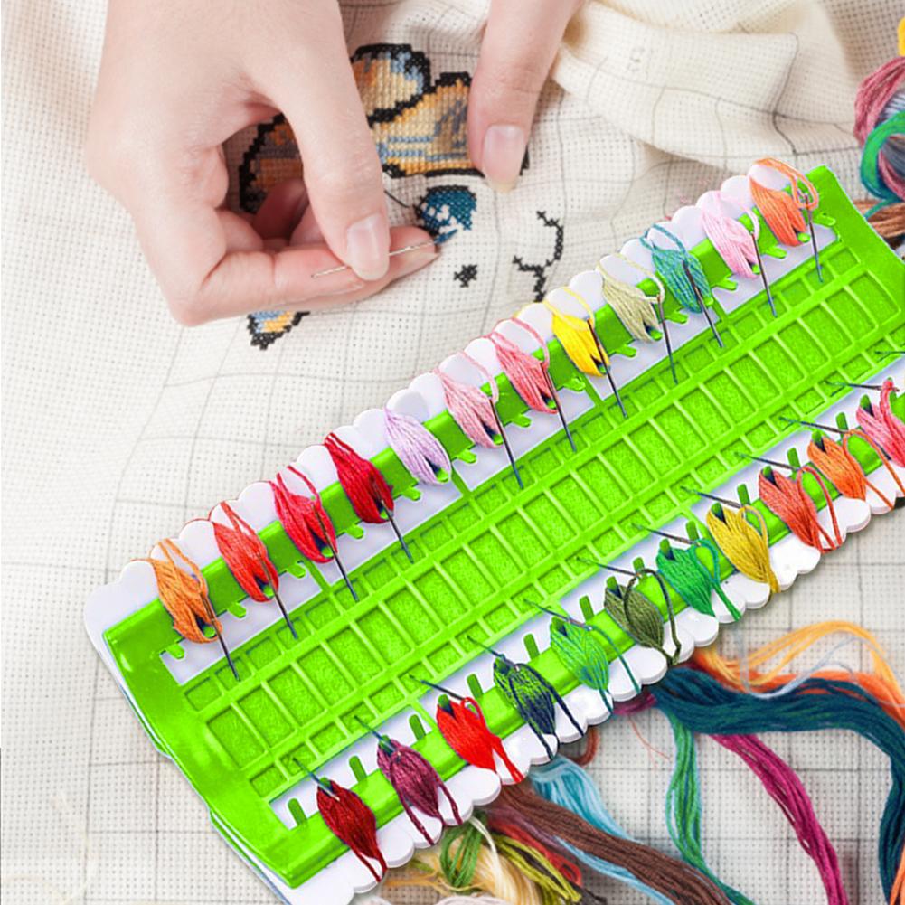 50-Position Thread Storage Holder Cross Stitch Embroidery Thread Storage Rack for Embroidery Sewing and Cross Stitch