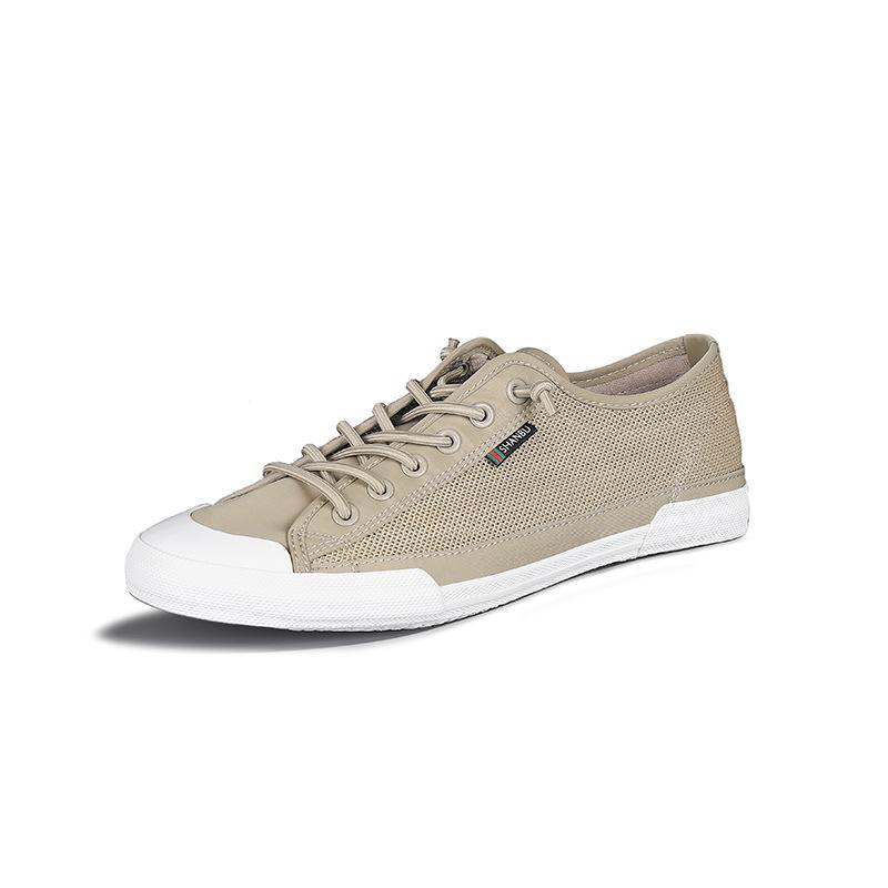 Men's Shoes Spring New Trendy Shoes Korean Version Mesh Breathable Canvas Shoes Low Top One Foot Pedal Shoes Men's Board Shoes