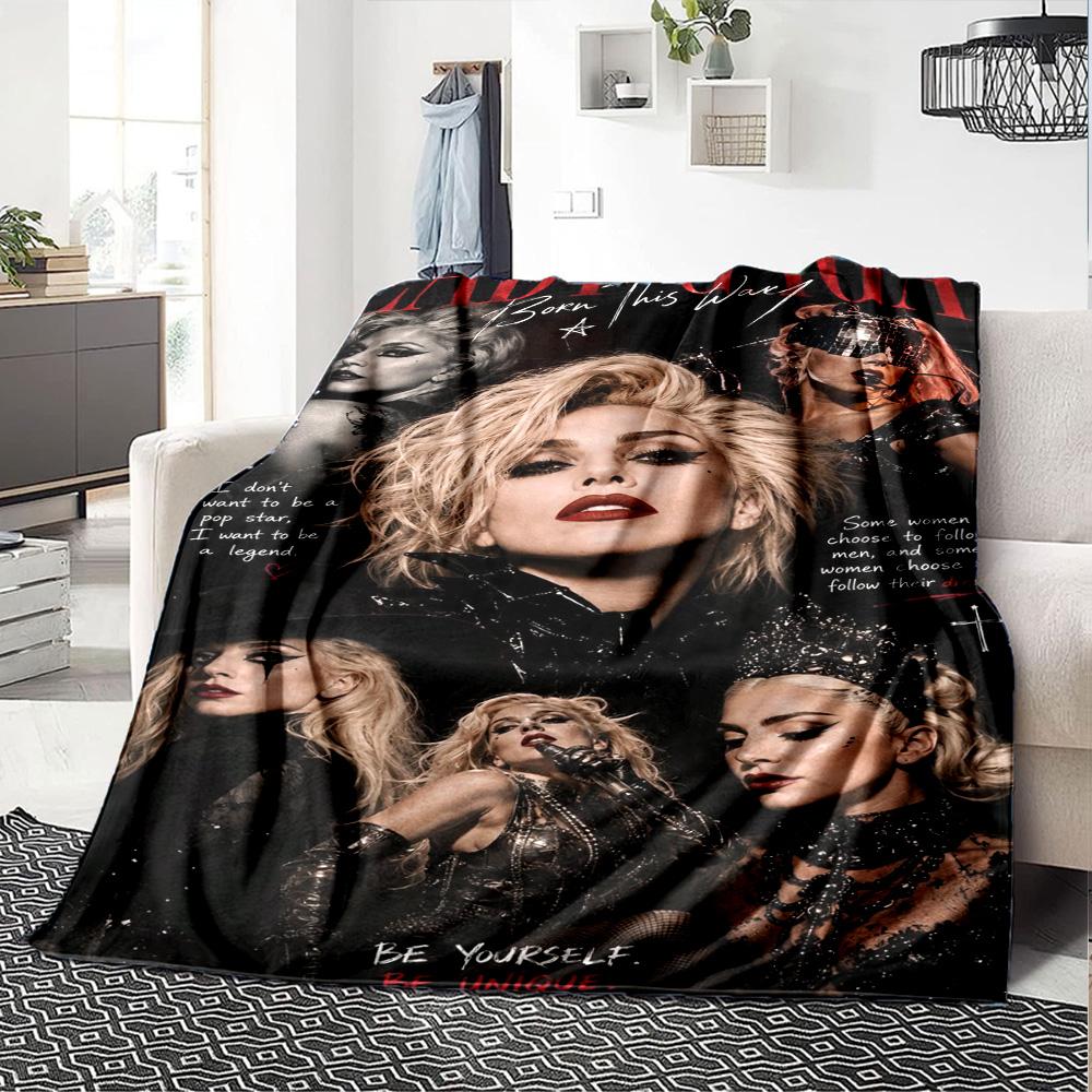 Gaga Print Flannel Blanket High Quality Warm Comfortable Cover for All Seasons Perfect for Gifts Home Decor