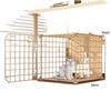 Indoor Cat Villa: Multi-Layer Winter Home & Toilet, Spacious Cabinet Bed
