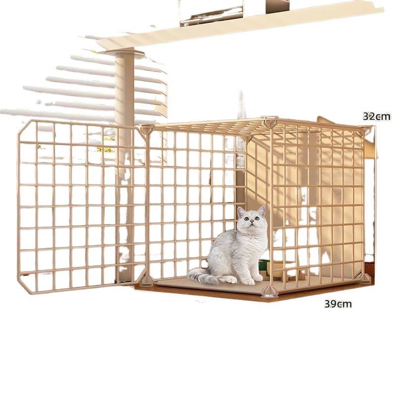 Indoor Cat Villa: Multi-Layer Winter Home & Toilet, Spacious Cabinet Bed