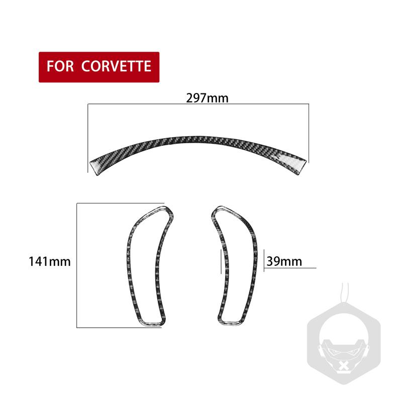 For Chevrolet Corvette C6 2005-2013 Real Carbon Fiber Sticker Trument Speedometer Panel Car Ide Decorative Accessories