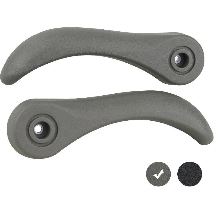 Seat Recliner Handle Adjuster Lever Pewter Gray (Pair) Double D Shaft Gray -Pair