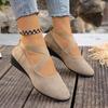 Spring and summer black matte crossheeled single shoes, comfortable softsoled shallowmouth women's shoes, commuting versatile ma