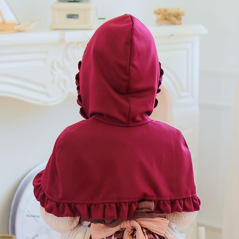 Czerwony Kapturek Szal Dopasuj Dziewczynka Dziewczynka Pastoralna Kopciuszek Odzież Dziecięca Peleryna na Halloween Boże Narodzenie