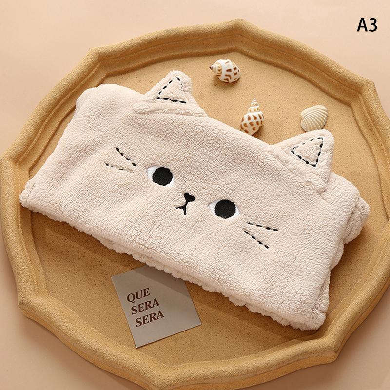 Cat New Coral Fleece Wash Face Bow Hairbands For Women Girls Headbands Headwear Hair Bands Turban Hair Accessories