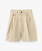 Kofwi Cleve Multi-Tuck Shorts Beige