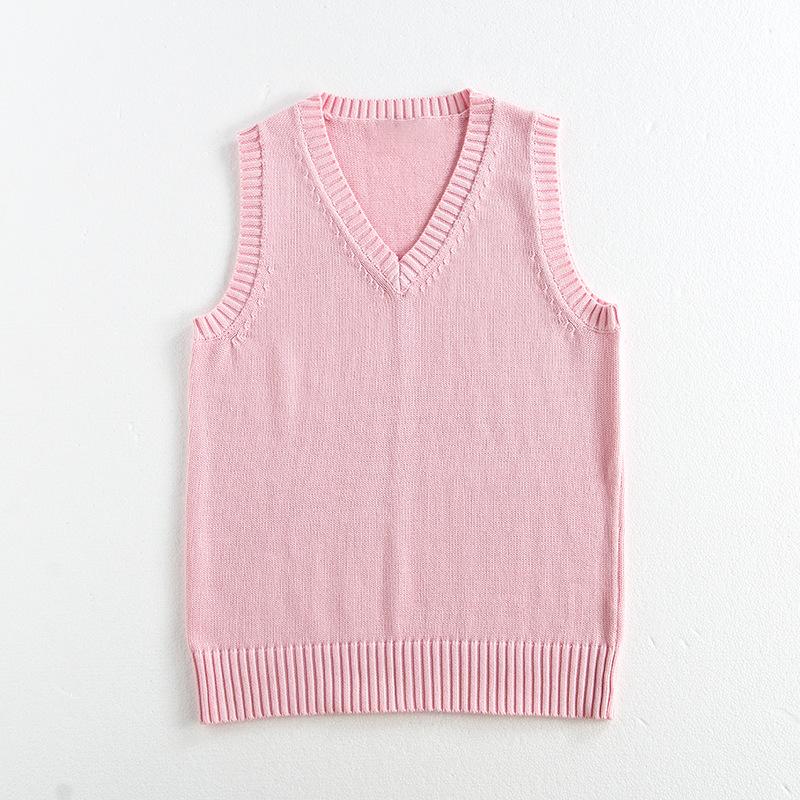 Autumn Winter V-neck Women Pullover Knitted Sweater Vest Solid Color Fashion Loose Casual Sleeveless Simple Office Tops Elegant Women Clothing