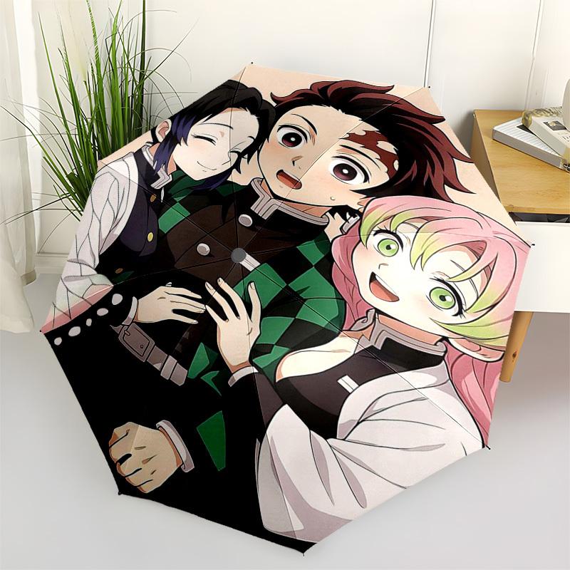 

1pc Anime Characters Automatic Opening Umbrella with Convenient Three-Fold Design, 8-Bone Iron Frame - Outdoor for Fans, Travelers, Daily Use, and Fes