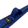 [S&W SHLAX&WING] Florales Dunkelblau Marine Herren Krawatte & Einstecktuch Set, Extralang 160cm