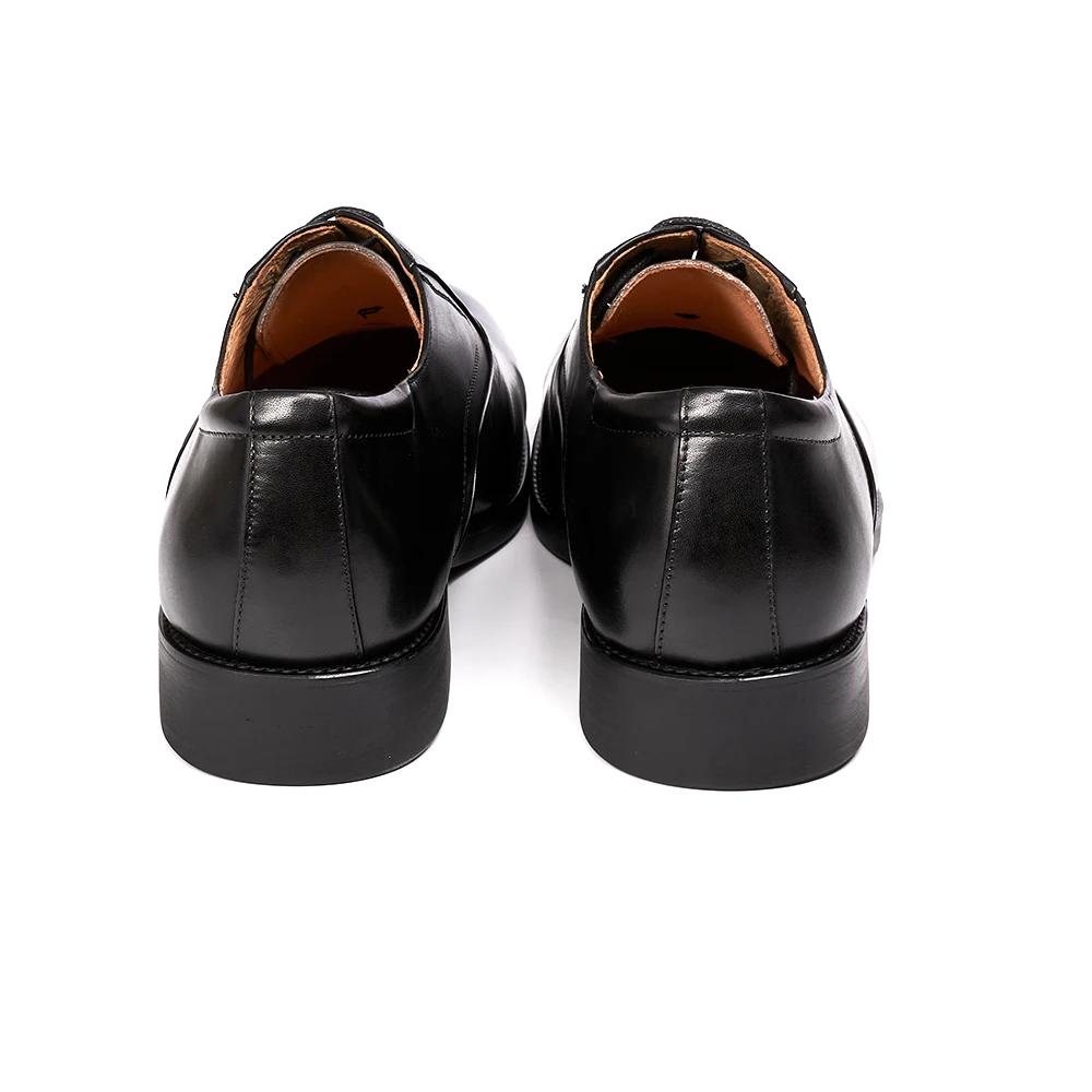 Fashion Formal Genuine Leather Derby Men's Shoes Handmade Goodyear Leather Shoes Classic Lace-up Business Banquet Dress Shoes Men