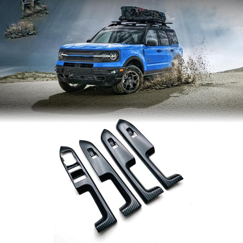 LHD For Ford Bronco   ABS Car Window Switch Panel Cover Window Lift Switch Panel Trim Interior Accessories