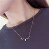 Purple Gold Necklace Niche Fashion Temperament Colored Gold Plated Rose Gold Colored Gold Antler Collarbone Chain Female