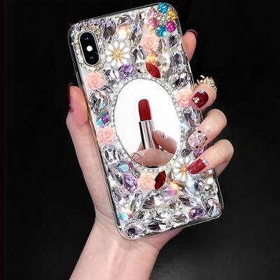 Glitter Rhinestone Phone Case For Motorola Moto G82 G52 G22 G32 G73 G13 G23 G53 G10 G30 E15 S50 5G Bling Crystal Floral Jeweled Cover