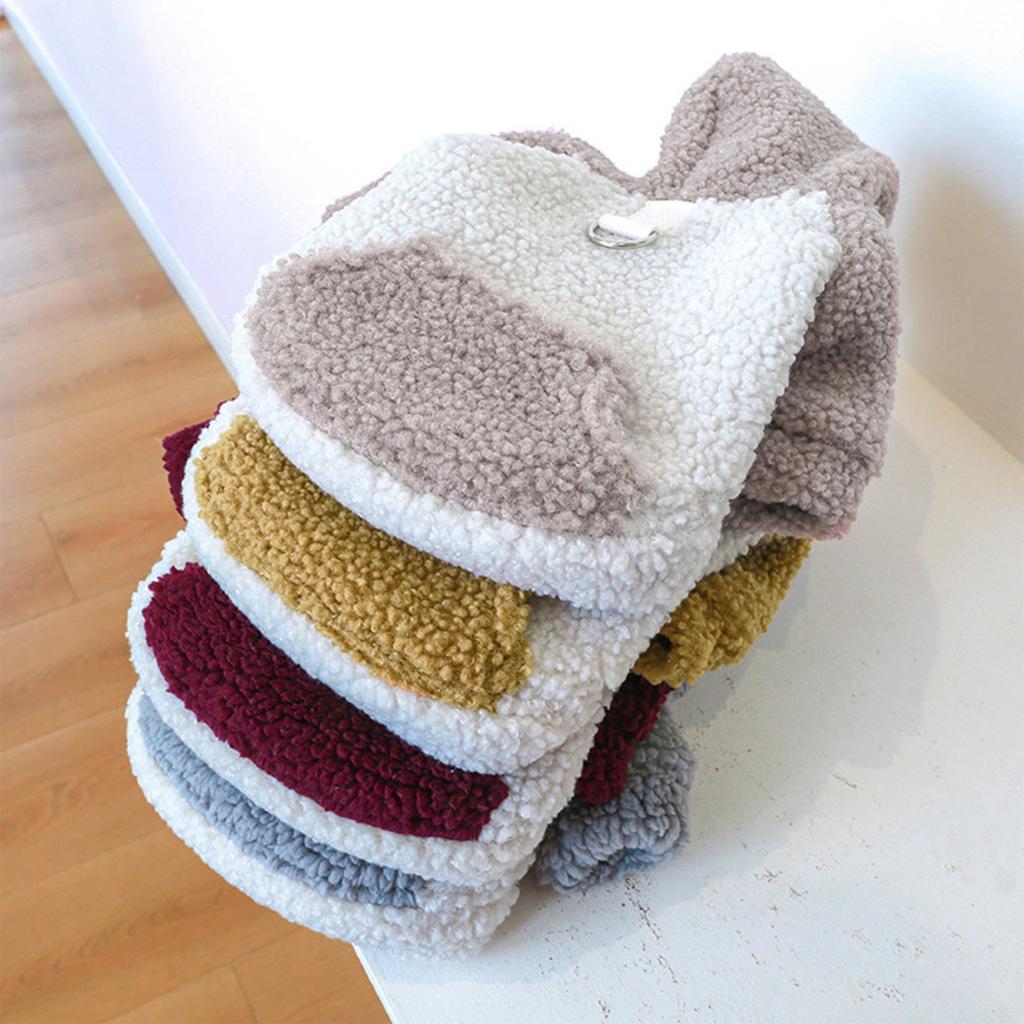 Dog Fleece Coat Pet Cold Weather Clothes Winter Doggies Sweatshirt Warm Pet Apparel Jackets Dog Sweaters for Small Dogs