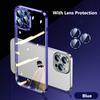 Plating Transparent Silicone Case For IPhone 15 14 Plus 13 11 12 15 Pro Max Mini XR X XS 7 8 SE Lens Shockproof Acrylic Cover