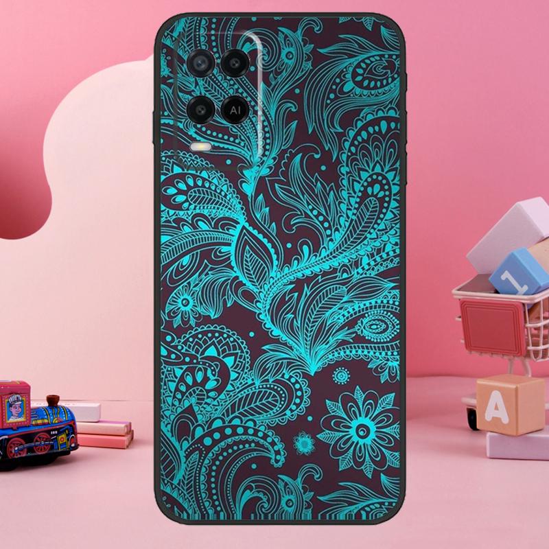 Paisley Pattern Case For Oppo A74 A94 A54 A17 A57 A77 A76 A16 A96 A18 A60 A80 A40 A38 A58 A78 A98 A15 A5 Pro