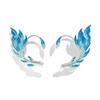 Fashion Blue Painted Elf Ear Cuffs For Women Fish Animal Clip Earrings Fairy Wings Without Piercing Wedding Jewelry Accessories