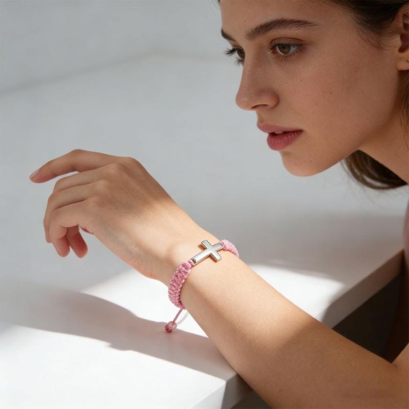 Zinc Alloy Crosses Woven Bracelet Offering Durability and Style with Adjustable Closure for Comfort Unisex Jewelry for Every Occasion