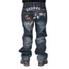 Vanson Tom & Jerry Collaboration Men's Embroidered Jeans, Denim, TJV-2516, Indigo-36