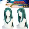 Lum Lamu Long Green Cartoon Cosplay Wig For Any Face Shape