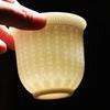 Dehua White Porcelain Heart Sutra Cup Suet Jade Personal Cup Tea Set Ceramic Master Cup Kung Fu Teacup Single Cup Large