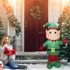 Illuminated Christmas Iatable Elf Christmas Elf Iatable Yard Decor Santa Helper Elf Figure Character Christmas Decoration Gift
