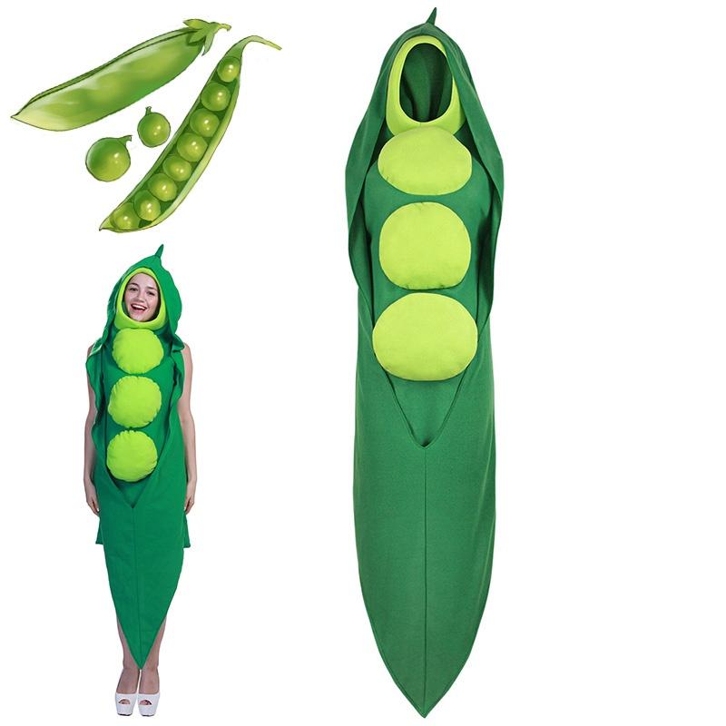 Falei Festival Vegetable Cos Stage Costume For Halloween Party Cosplay Food Pea Roleplay Outfit