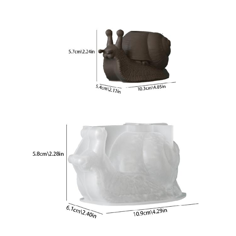 Snail Shape Silicone Mold Easy Releasing Silicone Molds Suitable for Crafting Decorative Containers and Candle Holders