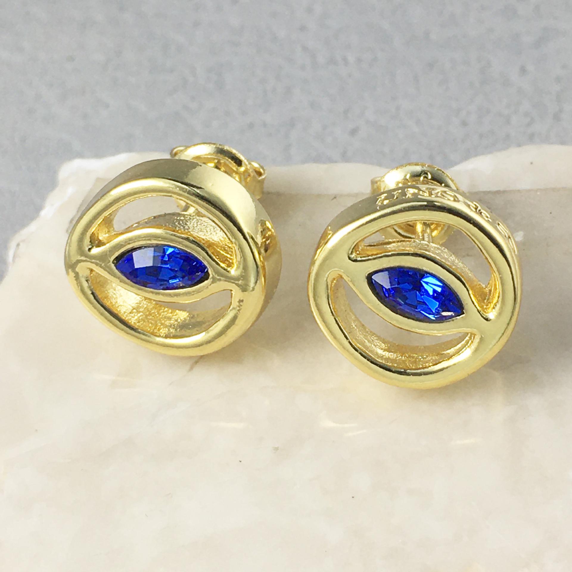UNOde50 2024 Best-selling Spanish Blue Women s Earrings - Romantic Jewelry Gift Electroplated