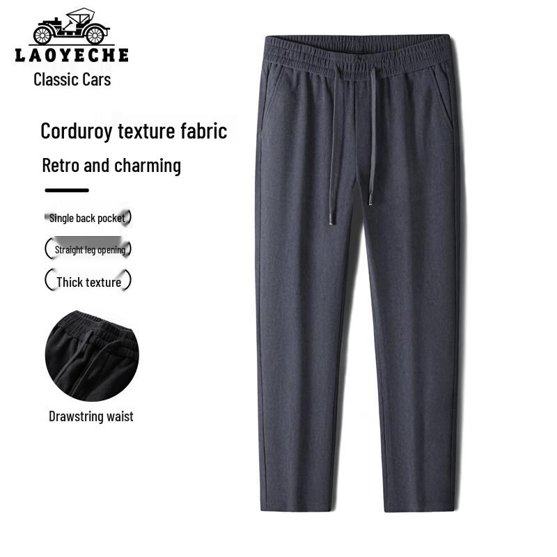 LAOYECHE Men s Fleece-Lined Straight Casual Pants L