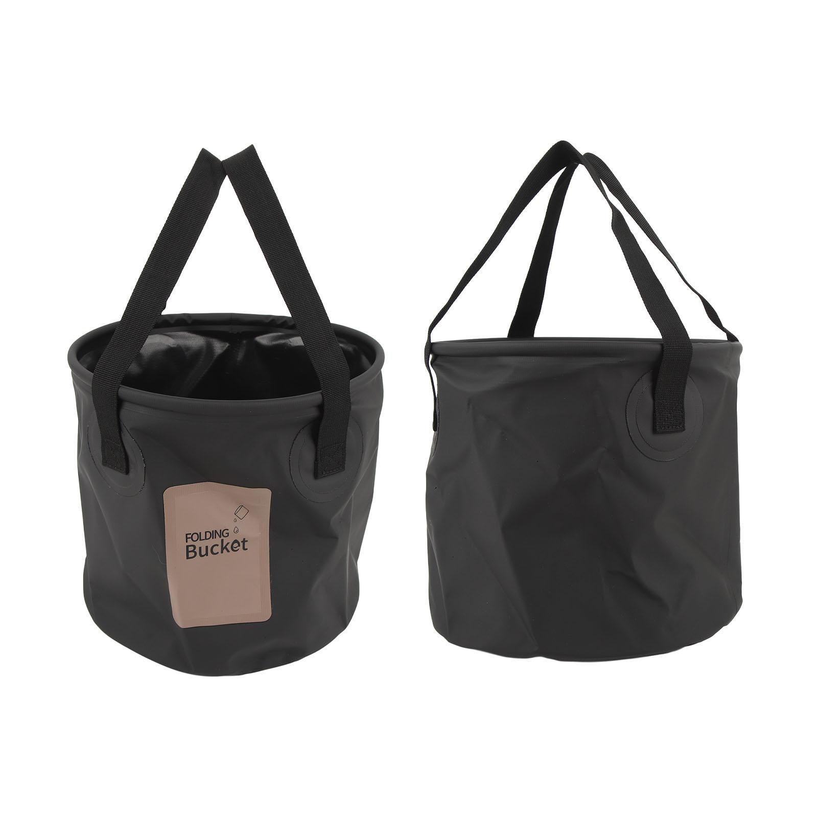 Collapsible Bucket 10L High Temperature Resistant Portable Folding Water Bucket with Handle for Camping Fishing Picnic