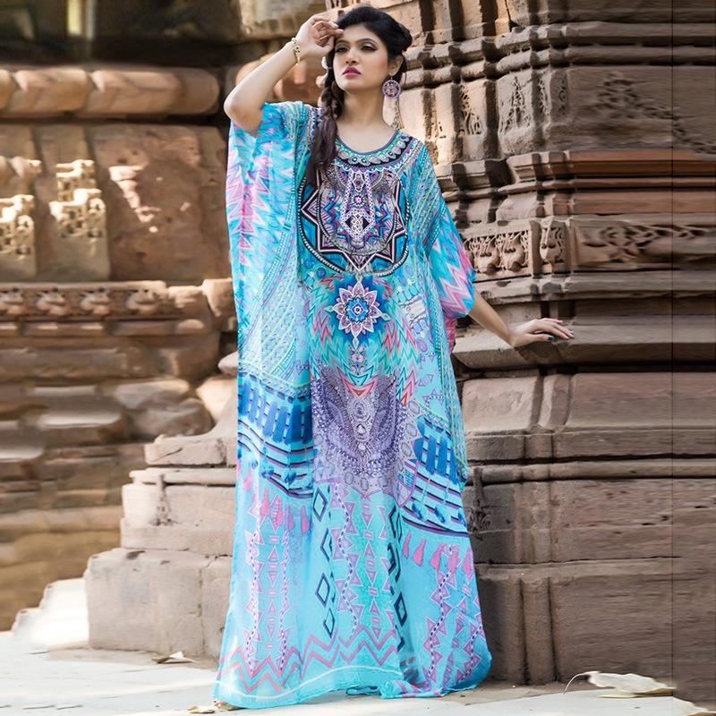 Sunforyou Plus Size Caftans Loungewear Kaftan Dress Swimsuit Cover Up Lightweight Moo Moos For