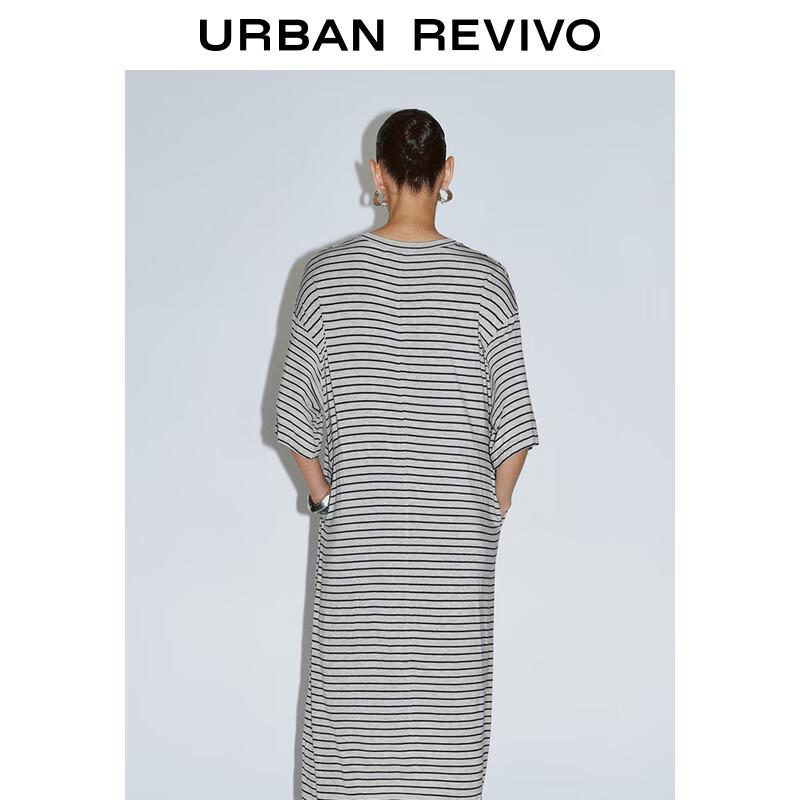 UR2025 Women's Striped A-Line Short Sleeve Dress