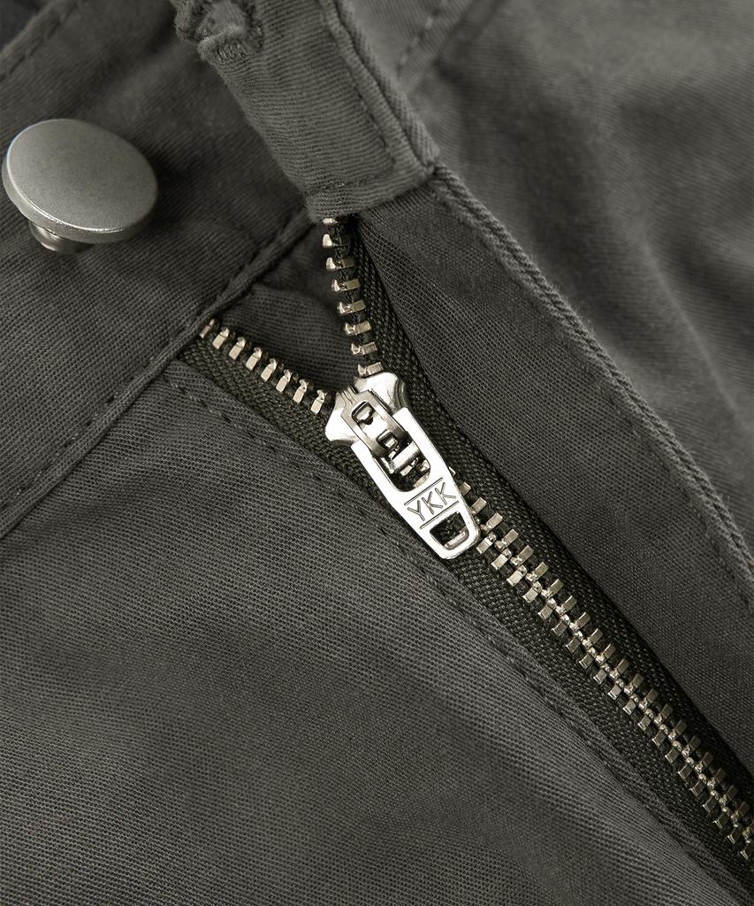 TOFFEE Curved Barrel Cotton Pants (Charcoal)