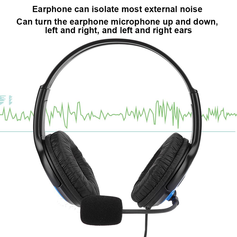 A4 ABS Lightweight Gaming Headset Noise Reduction Microphone Headphone Equipment for PS4 X ONE