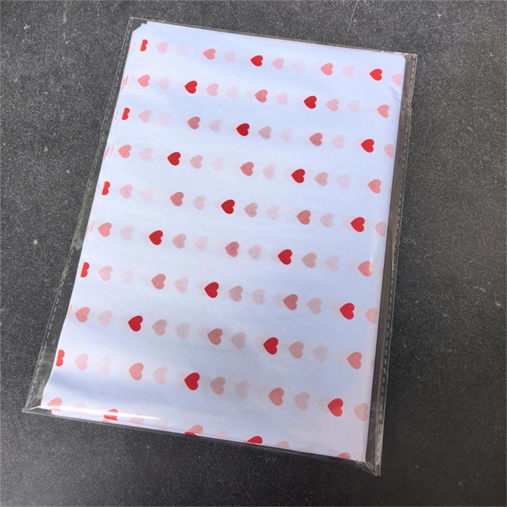20Sheets 50*35cm Gift Wrapping Paper DIY Handmade Craft Star Love Dot Pattern Tissue Paper Floral Packaging Material
