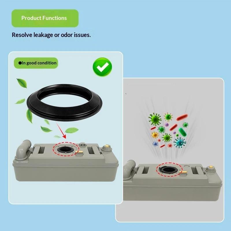 Cassette Toilet Rubber Lip Seal Leak Proof Odor Free Replacement for RV Portable Camper Van Toilets