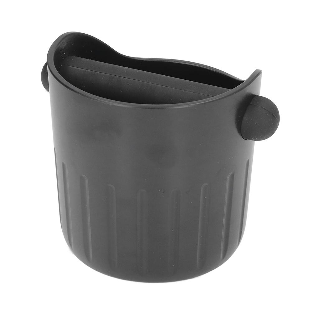 Coffee Grounds Bucket Portable ABS Coffee Knock Box with Skid Resistance Rubber Mat for Home Cafe Bar