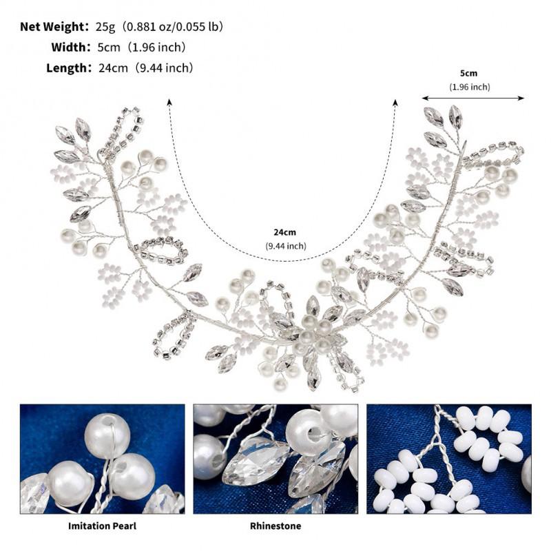 Sweet Sen Style Holiday With Handmade Pearl Beads Flower Soft Headband Bride Wedding Headwear