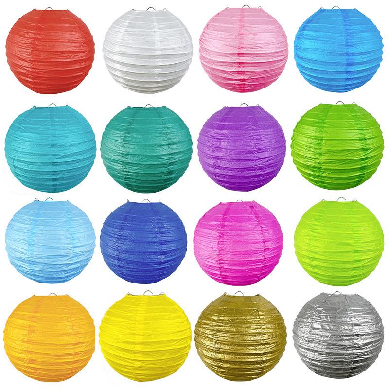 

Folding Paper Lanterns for Mid-Autumn, New Year, and Wedding Decorations - Perfect for Atmosphere and Ceiling Decor. 20cm (8-inch)