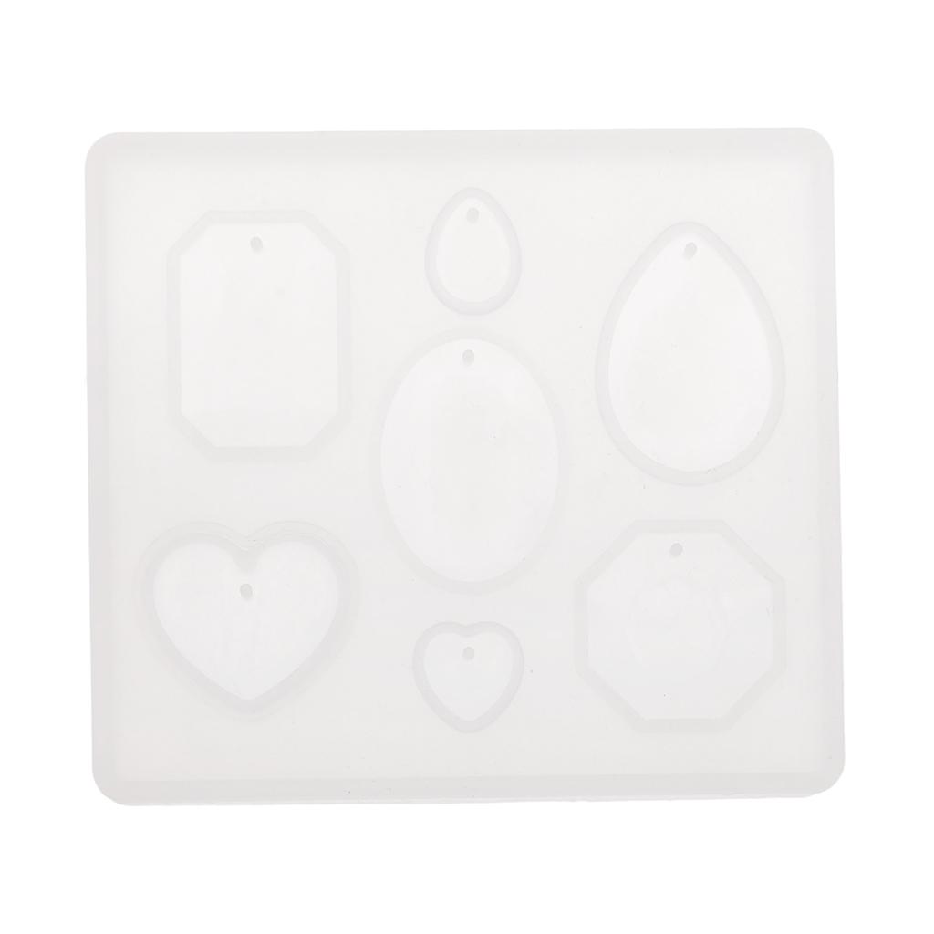 2 Piece Gem Diamond Silicone Pendant Mold DIY Jewelry Resin Craft Mould Tool