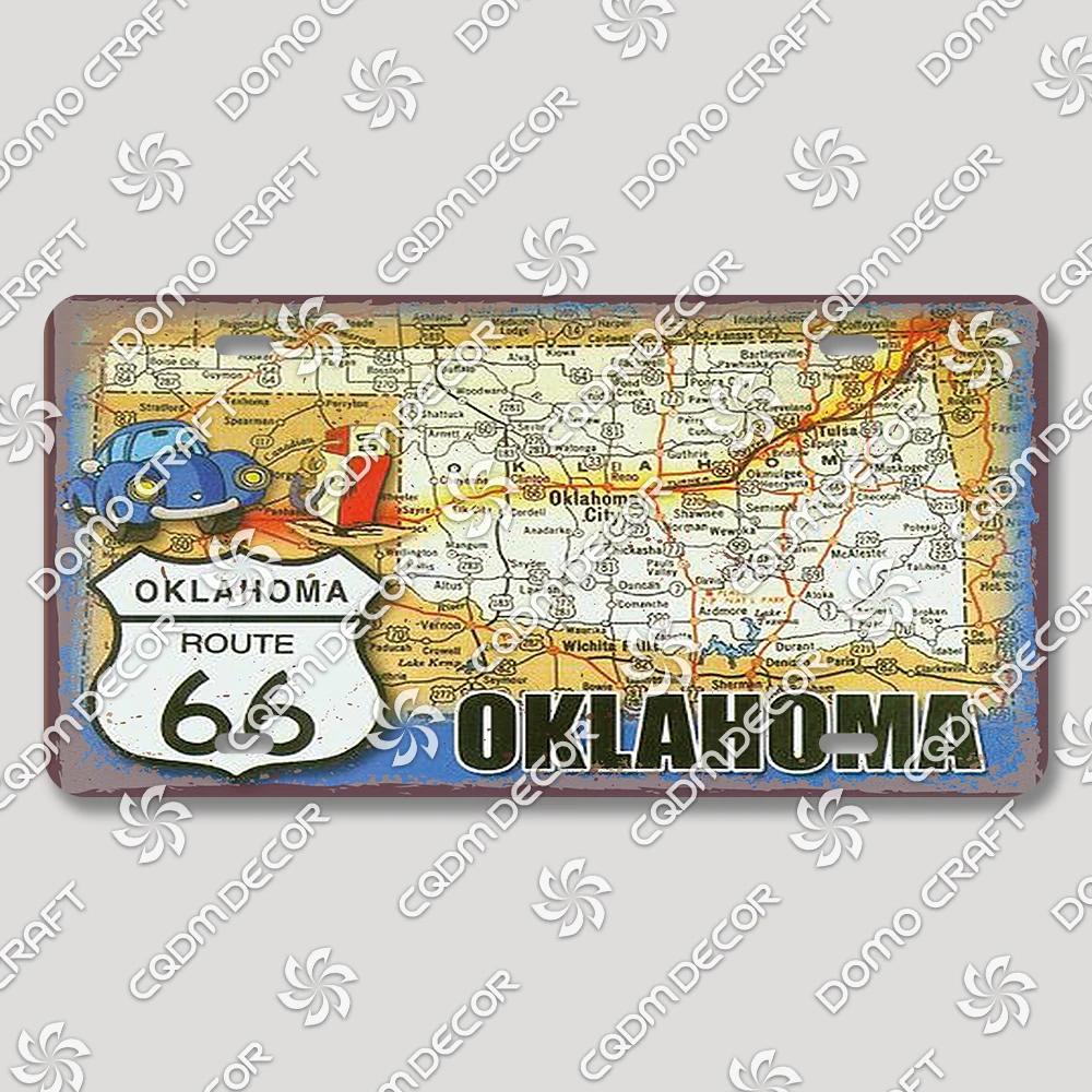 Vintage US Route  Tin Sign Metal Wall Art Decor  Retro Car Poster Plaque for Garage Motel Bar Club Gas Station  Perfect Home Dec